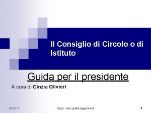 Il Consiglio di Circolo o di Istituto Guida