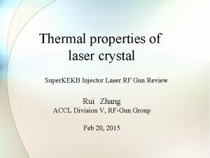 Thermal properties of laser crystal Super KEKB Injector
