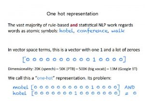 One hot representation One hot representation One hot One hot representation One hot representation One hot