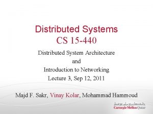 Distributed systems