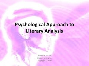 Psychological approach in literature