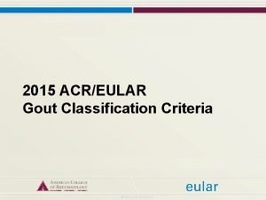 2015 gout classification criteria