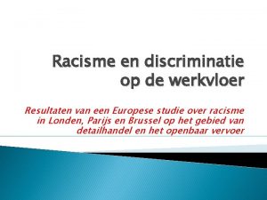 Racisme op de werkvloer