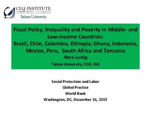 Fiscal Policy Inequality and Poverty in Middle and