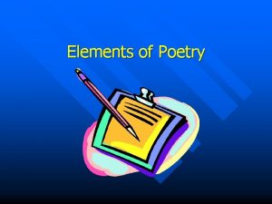Example of elements of poetry