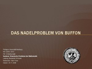 Buffonsches nadelproblem