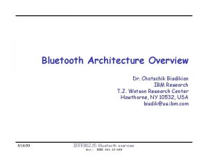 Bluetooth architecture