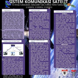 SISTEM KOMUNIKASI SATELIT Tri Dimas Sulistyawan Zakiyuddin Said