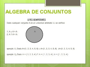 Leyes de morgan conjuntos