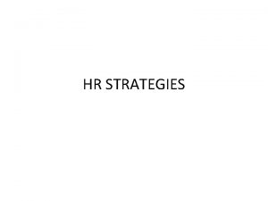 Overarching hr strategies