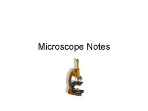 Microscope Notes Parts of a microscope 1 Eye