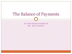 Ap macroeconomics balance of payments