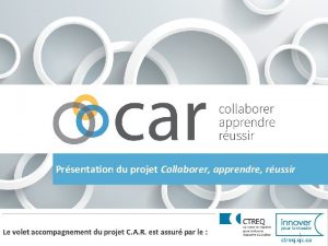 Prsentation du projet Collaborer apprendre russir 1 Prsentation