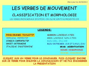 14 verbes de mouvement