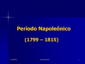 Perodo Napolenico 1799 1815 11232020 www nilson pro