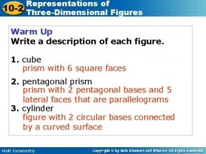 Representations of three dimensional figures