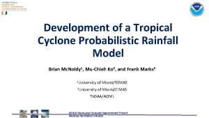 Development of a Tropical Cyclone Probabilistic Rainfall Model