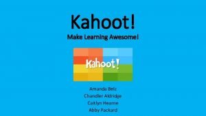 Kahoot survey mode