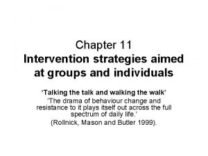 Community intervention chapter 11