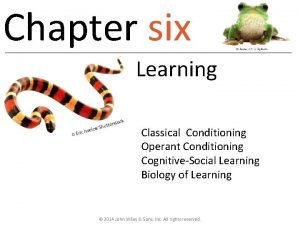 Operant conditioning Operant conditioning