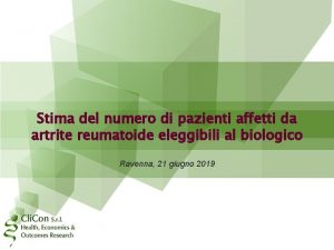 Stima del numero di pazienti affetti da artrite