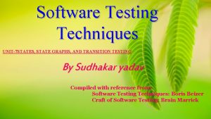 State graphs in software testing