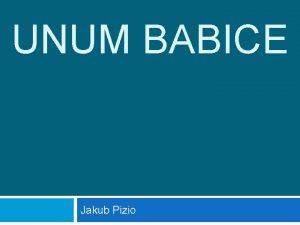 UNUM BABICE Jakub Pizio Parafialny Klub Sportowy UNUM