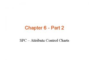 Spc attribute control charts