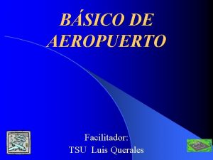 BSICO DE AEROPUERTO Facilitador TSU Luis Querales OACI