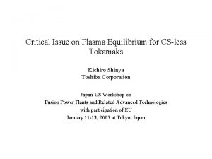 Critical Issue on Plasma Equilibrium for CSless Tokamaks