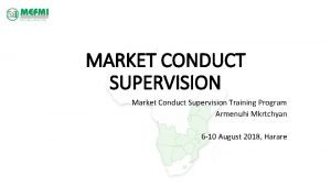 Market conduct supervision