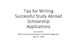 Tips for Writing Successful Study Abroad Scholarship Applications