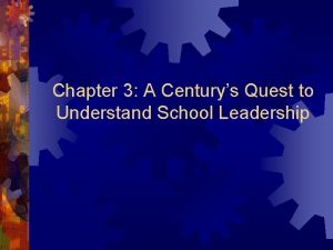 Chapter 3 A Centurys Quest to Understand School