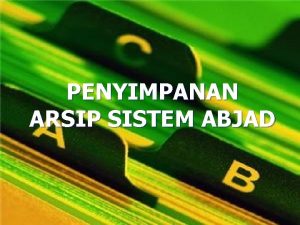 Sistem abjad (alphabetical filing system)