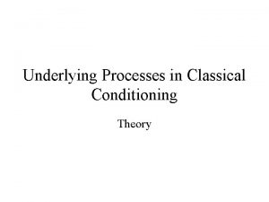 Opponent process theory classical conditioning