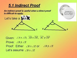 Indirect proof