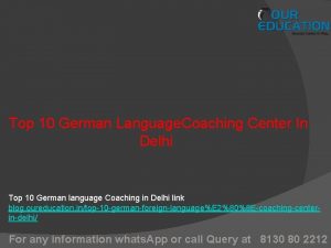 German language coaching in delhi