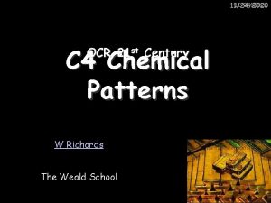 11242020 C 4 Chemical Patterns OCR 21 st
