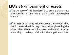 Lkas 36 impairment of assets