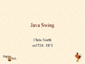 Java Swing Chris North cs 3724 HCI AWT