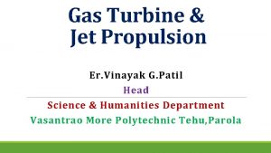 Gas Turbine Jet Propulsion Er Vinayak G Patil