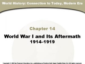 Chapter 14 Section World History Connection to Today