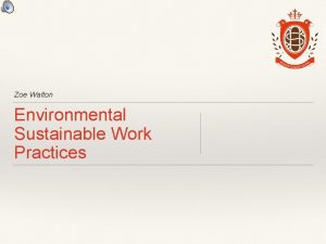 Sustainable work practices definition