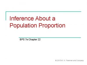 Inference About a Population Proportion BPS 7 e