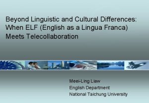 Beyond Linguistic and Cultural Differences When ELF English