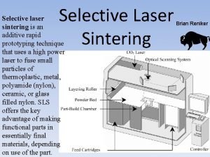 Selective Laser Sintering Selective laser sintering is an Selective Laser Sintering Selective laser sintering is an
