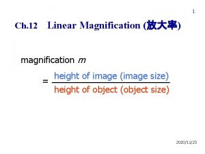 Linear magnification