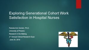 Exploring Generational Cohort Work Satisfaction in Hospital Nurses