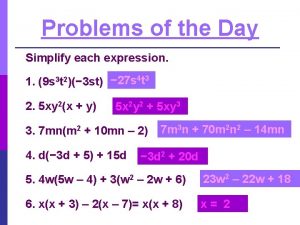 Simplify each expression