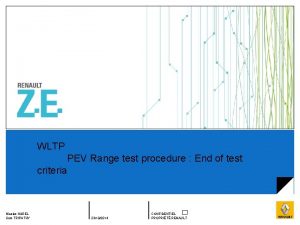 WLTP PEV Range test procedure End of test